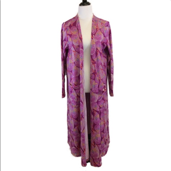 LuLaRoe Sweaters - Lularoe Sarah long duster abstract purple cardigan